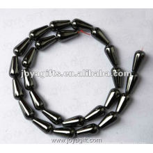 8x16MM Loose Magnetic Hematite Drop Beads 16"